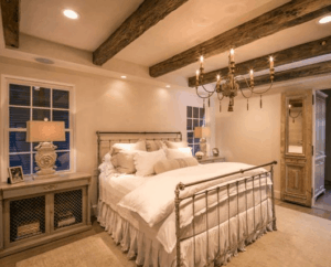 Rustic Master Bedroom - White Master Bedroom - Neutral Master Bedroom - Farmhouse Home Decor - Farmhouse Bedroom - Modern Farmhouse Bedroom