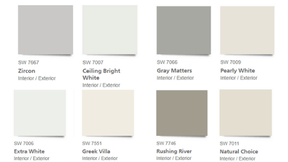 Pottery Barn Sherwin Williams Farmhouse Neutral Paint Color Guide
