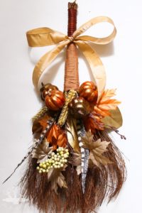 Fall Witches Broom Decor - Fall Home Decor - DIY Halloween Decor