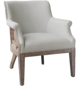 white tuft accent chair