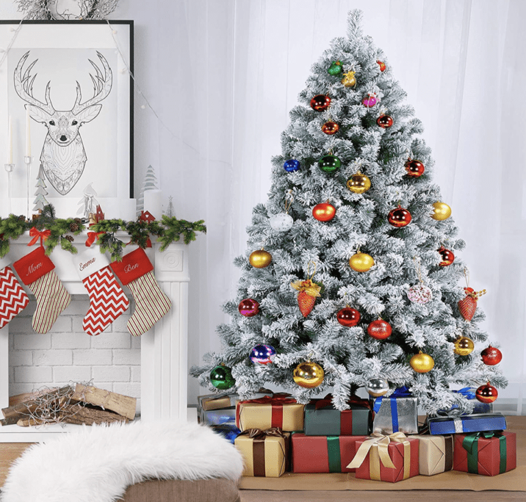 13 Of The Best Flocked Christmas Trees That You Can Actually Afford.